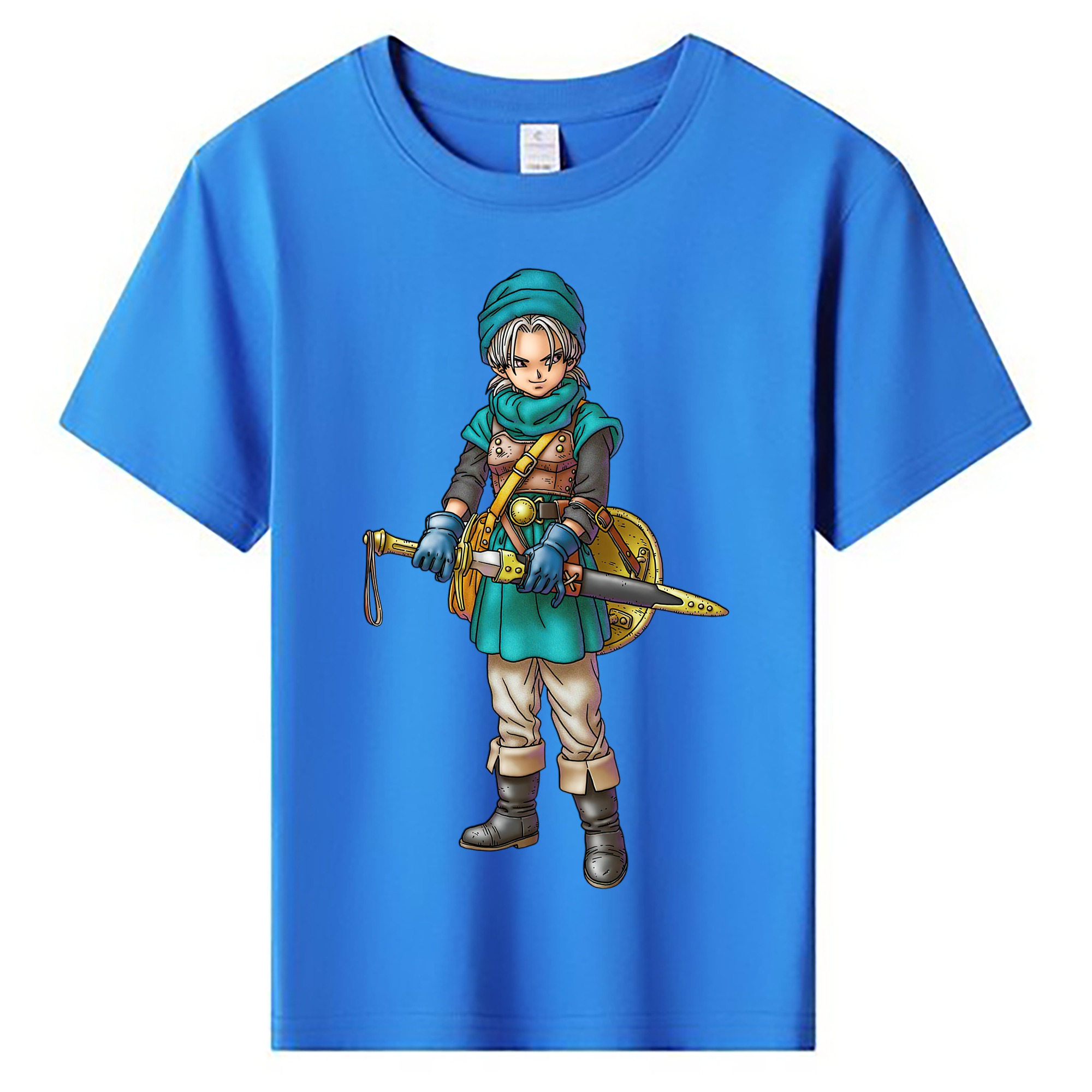（画像用） ドラゴンクエスト Doragon Kuesuto Dragon Quest 綿100％キッズTシャツ（フロントプリント）